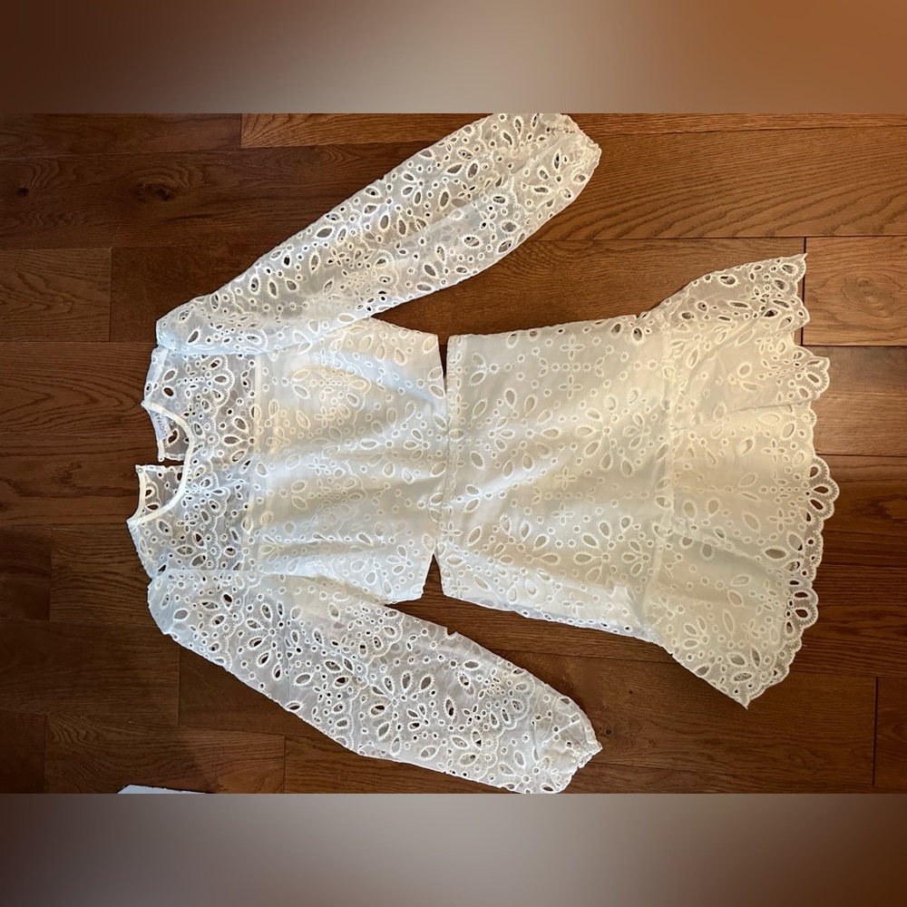 Lucy Paris white eyelet dress. Size small. Worn once.